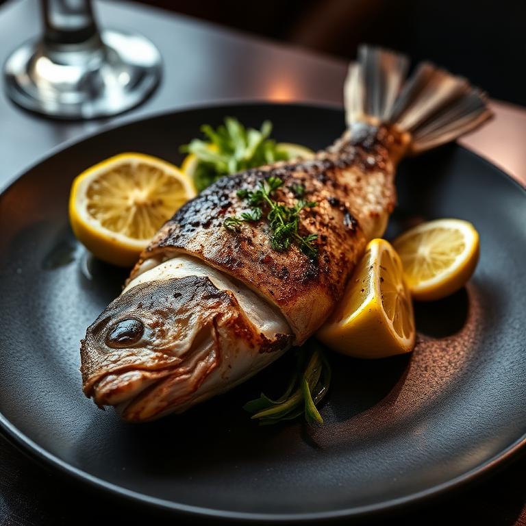 Whole Grilled Sea Bass